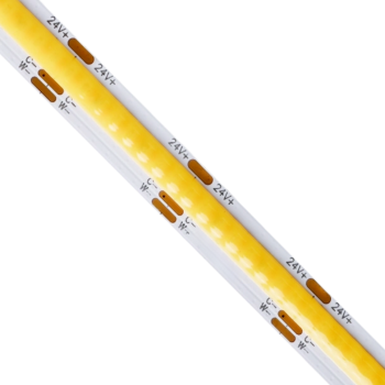 LUMSET® 3-Wire Tunable White COB LED Strip - 640 LEDs/m, 10mm FPCB, 5V / 24V, CRI90, smooth tunable white control from 2700K to 6500K