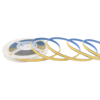 LUMSET® PWM Tunable White COB LED Strip for Cabinet Lighting - 480 LEDs/m, DC12V, 6.6mm, 7+7W/m, Solder-Free